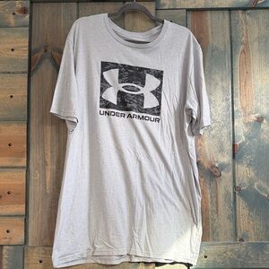 Under Armour Light Gray Camo Logo T-Shirt 3XLT